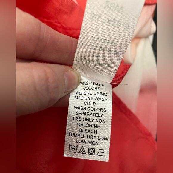 Denim 24/7 NWOT Tropical Ombre' Button Front Versatile Rayon Travel Tunic 28W - Picture 7 of 8